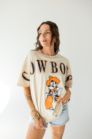 OK State Southern Split Oversized Graphic Tee