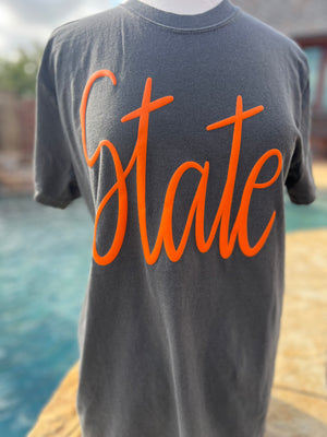 Jumbo Script State Graphic Tee