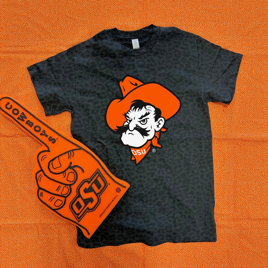 CJ OSU Leopard Pistol Pete Graphic Tee