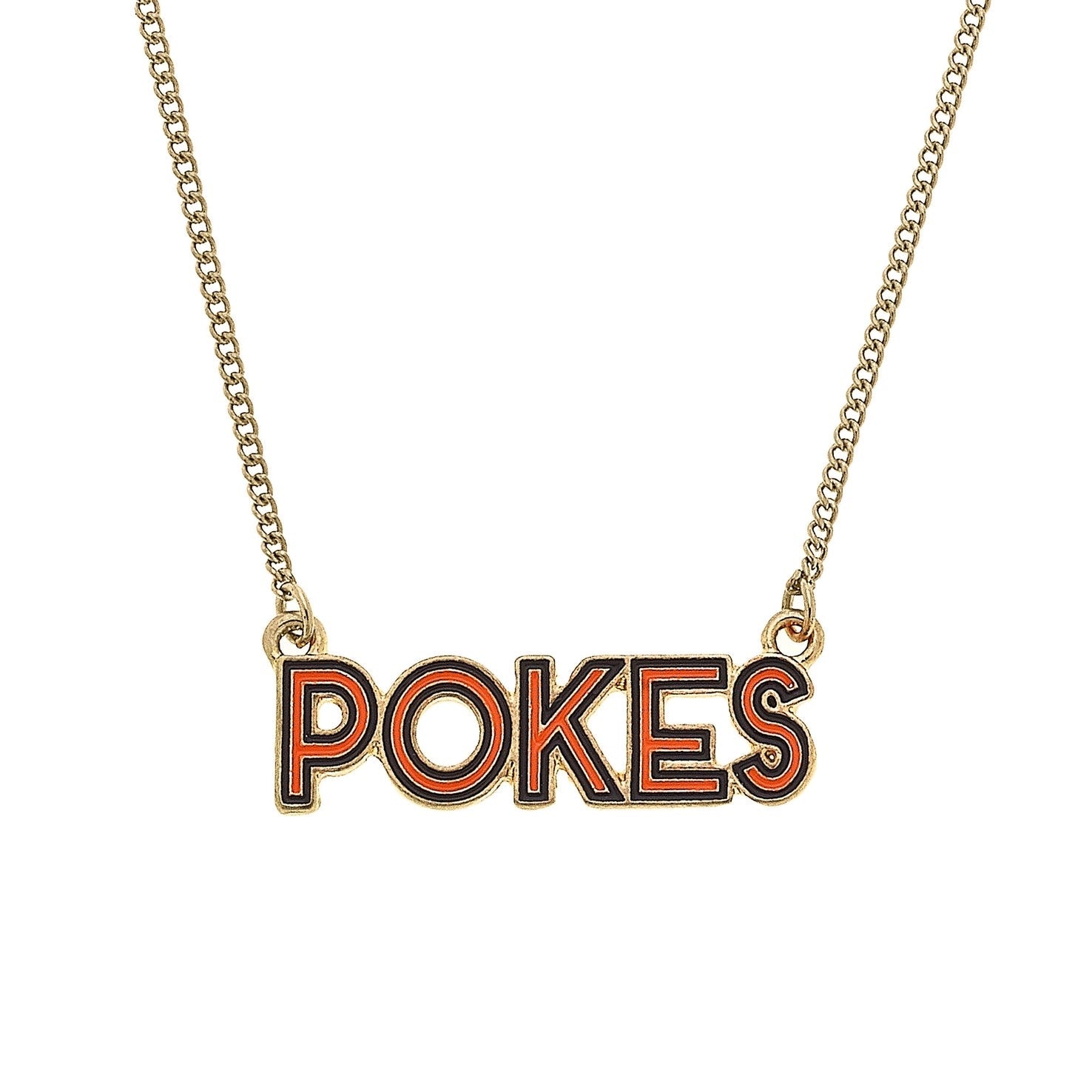 Oklahoma State Cowboys  Outline Enamel Necklace by Canvas Style