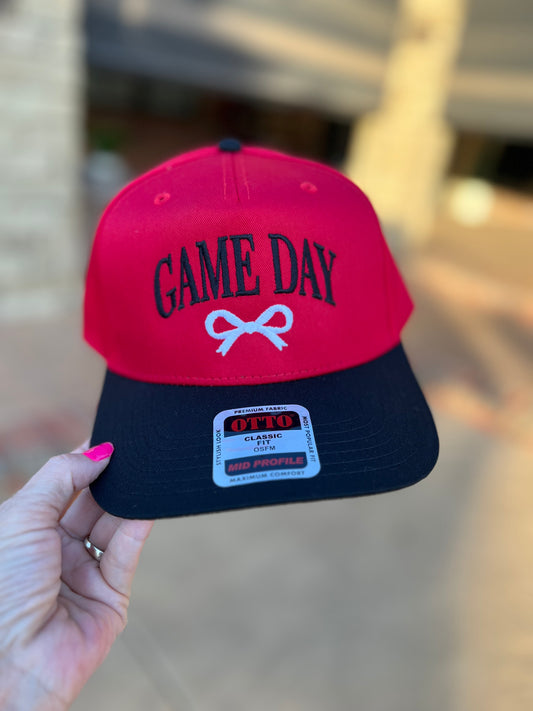 Game Day Bow Embroidered Hat