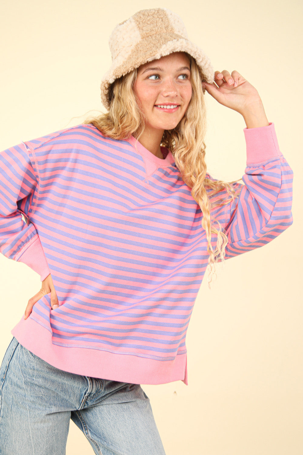 Stripe Comfy Oversized Top