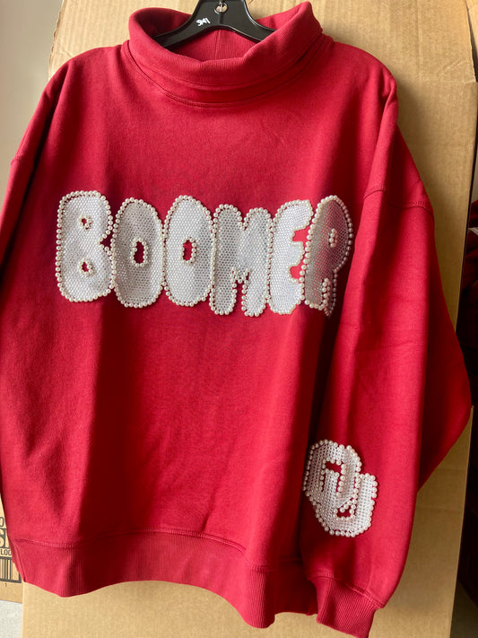 Boomer Pearl & Rhinestone Sweatshirt
