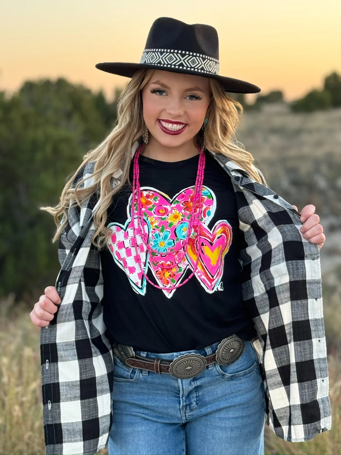 Callie Ann Trio of Hearts Graphic Tee