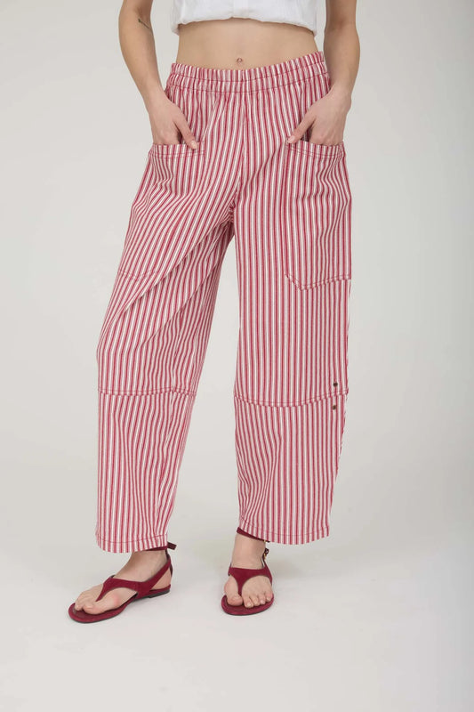Striped Pocket Wide Leg Pants