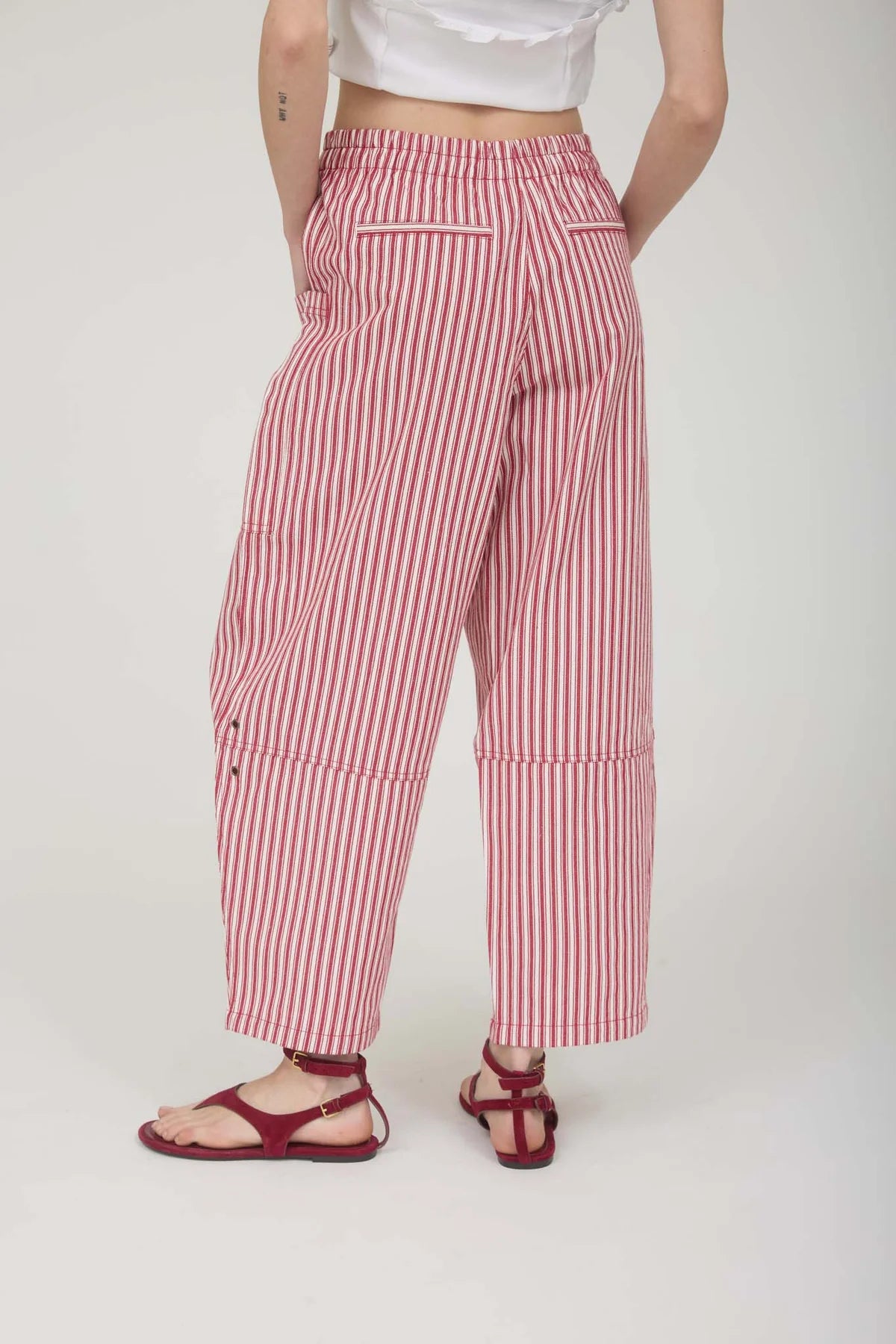 Striped Pocket Wide Leg Pants