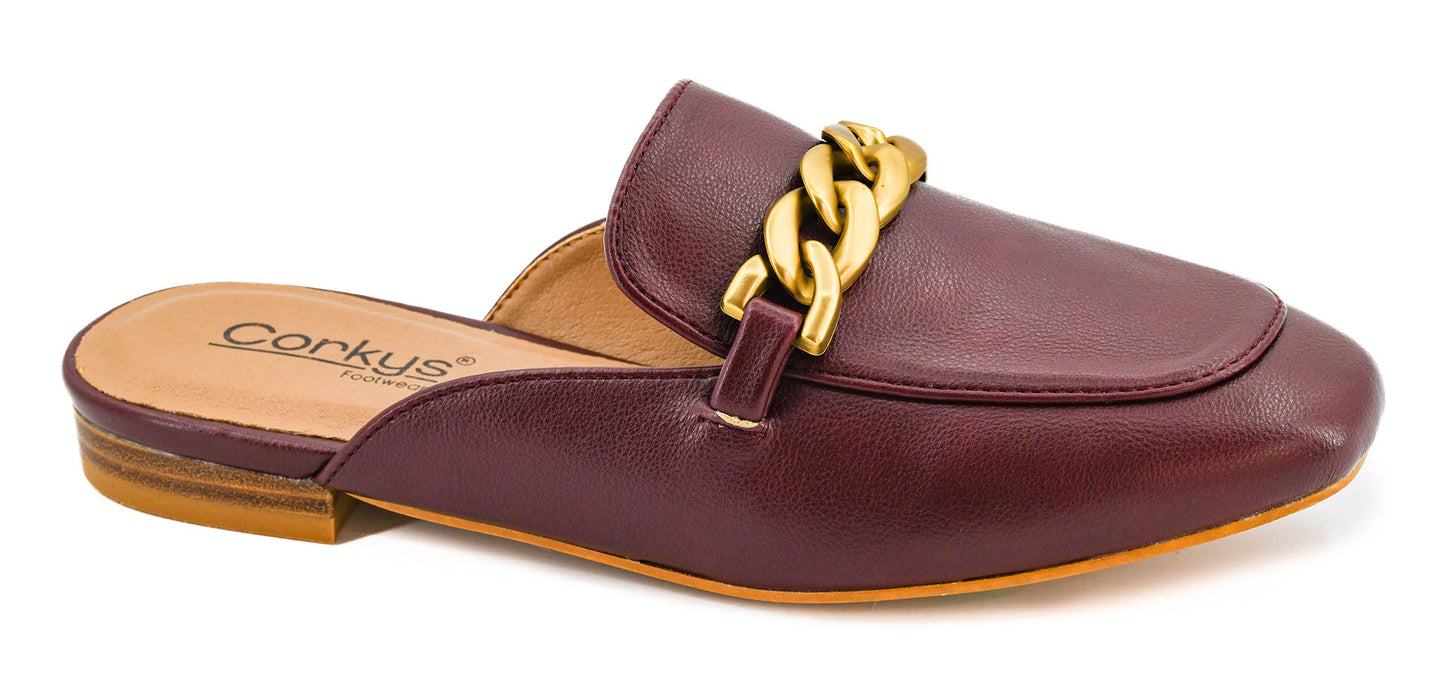 Keepsake Burgundy Mules by Corkys Footwear
