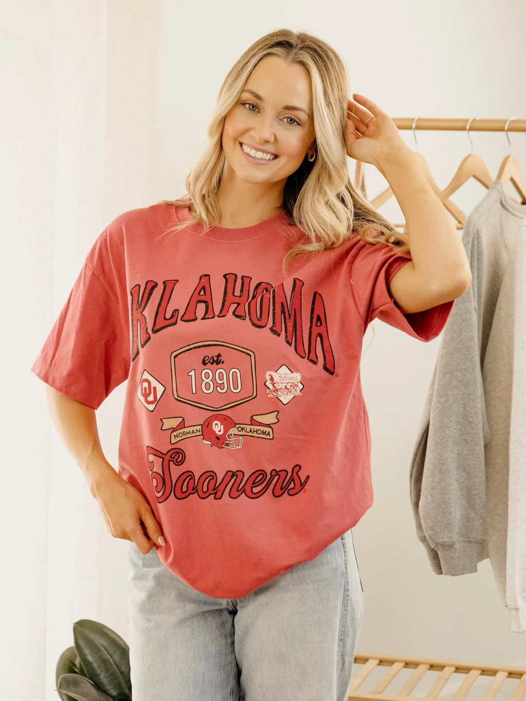 OU Sooners Patches 25 Red Heavyweight Graphic Tee by LivyLu