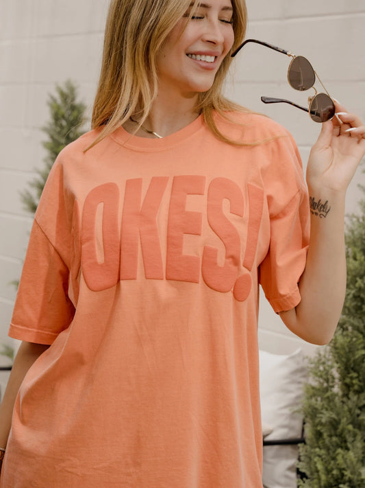 OSU Cowboys Pokes Mono Puff Orange Graphic Tee