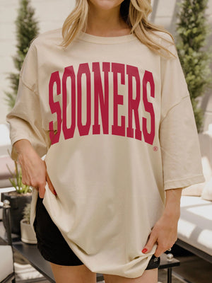 OU Sooners Tall Boy Off White One Size Graphic Tee by LivyLu