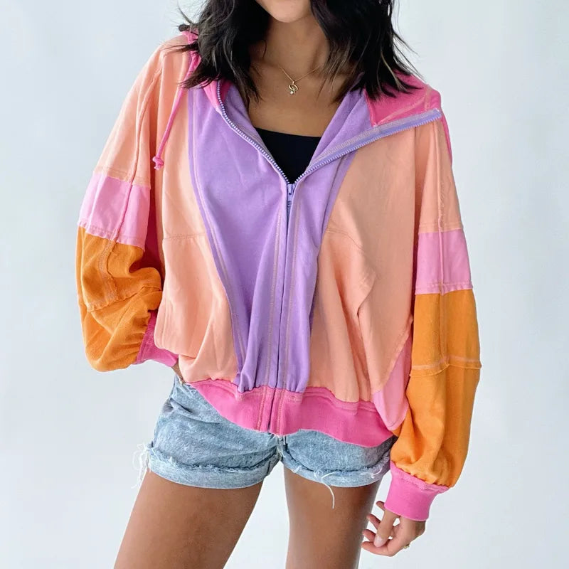 Flashy Color Block Jacket