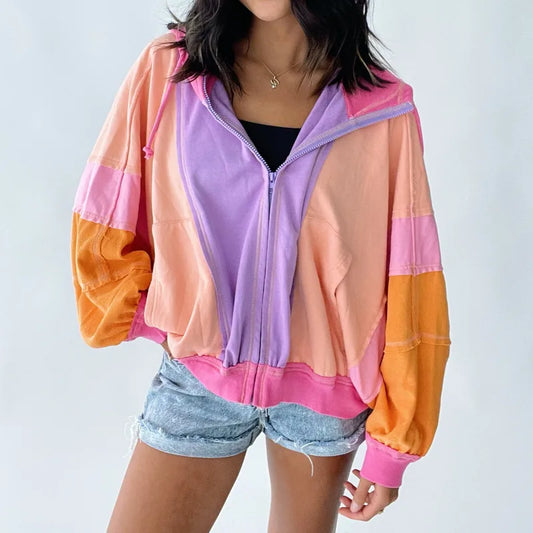 Flashy Color Block Jacket