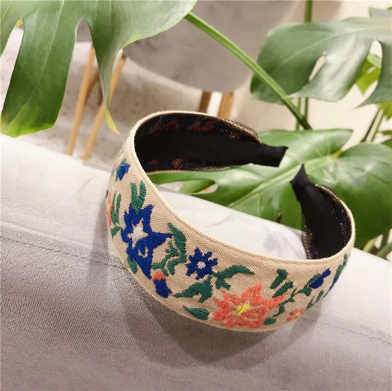 Boho Embroidered Headbands