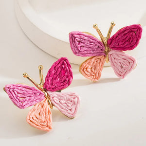 Raffia Butterfly Earrings