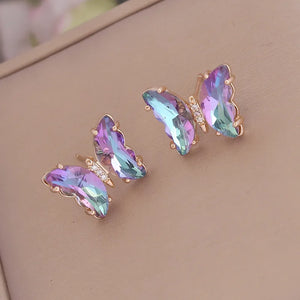 Floating Butterfly Stone Earrings
