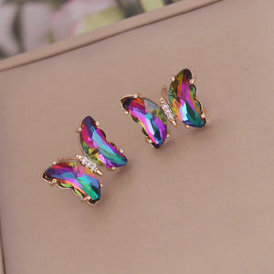 Floating Butterfly Stone Earrings