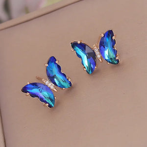 Floating Butterfly Stone Earrings