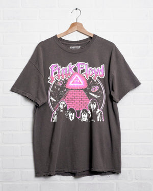 LivyLu Pink Floyd Seeing Eye Charcoal Thrifted Graphic Tee