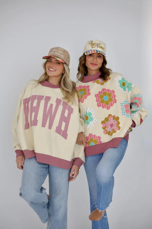 YHWH 2-Sided Mock Sweatshirt Top