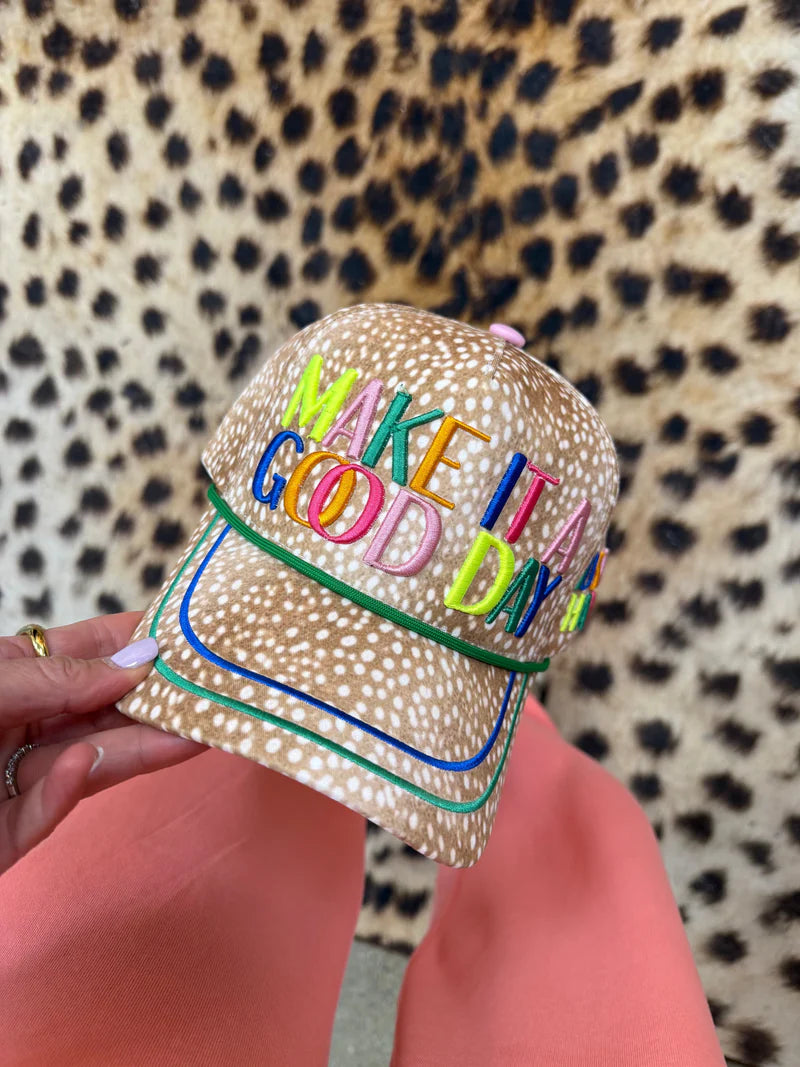 Make It A Good Day Fawn Trucker Hat