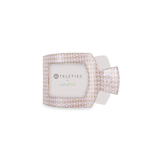 TELETIES Pine & Pearl Square Flat Hair Clip-Small