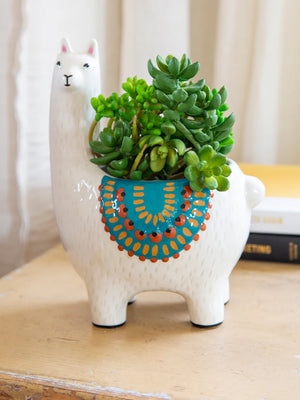 So Cute Ceramic Planter - Lesli The Llama by Natural Life