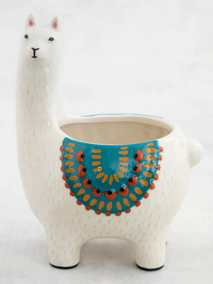 So Cute Ceramic Planter - Lesli The Llama by Natural Life