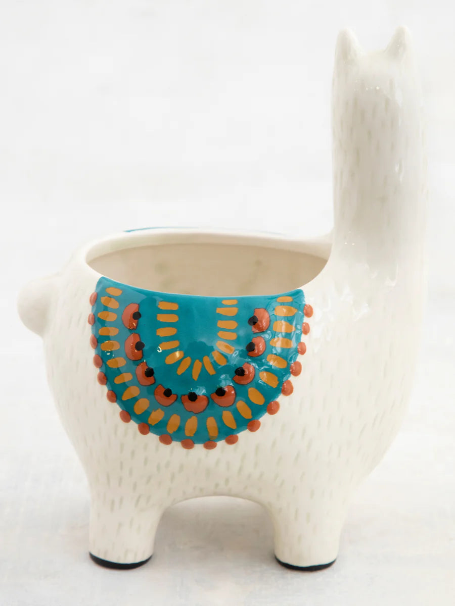 So Cute Ceramic Planter - Lesli The Llama by Natural Life