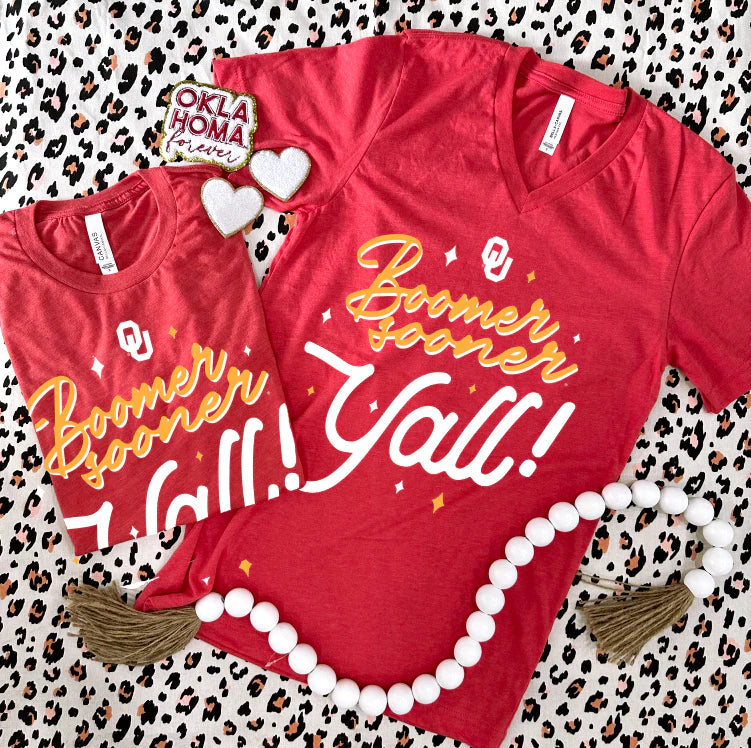 Calamity Jane's Apparel Boomer Sooner Y'all Graphic Tee