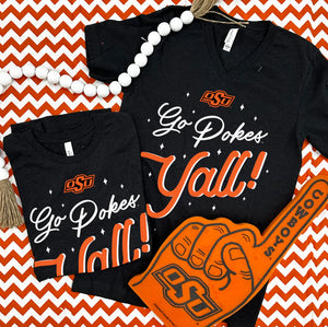 Calamity Jane's Apparel Go Pokes Y'all! Graphic Tee