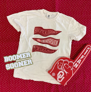 CJ Boomer Sooner Pennants Comfort Colors Graphic Tee