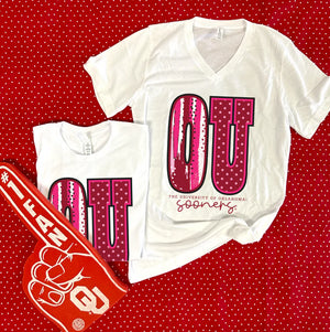 CJ OU Bold Mixed Patterns Graphic Tee