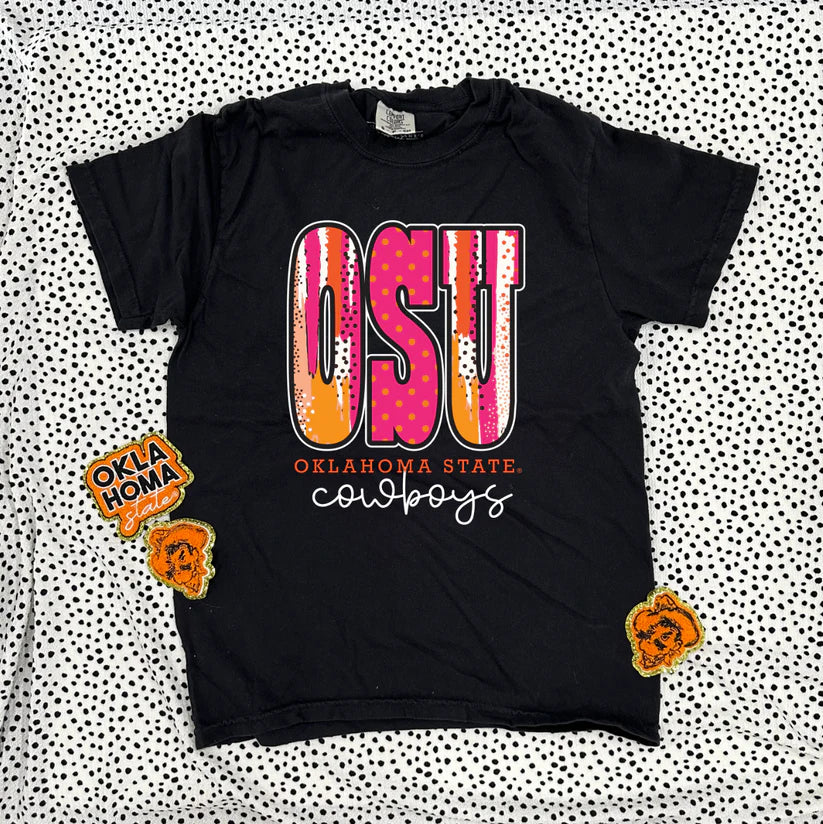 CJ OSU Bold Mixed Pattern Graphic Tee