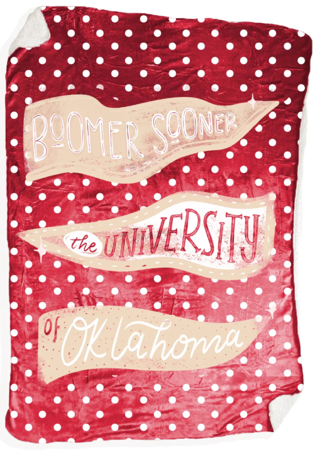 **Coming Soon**OU Boomer Sooner Pennant Flags Blanket