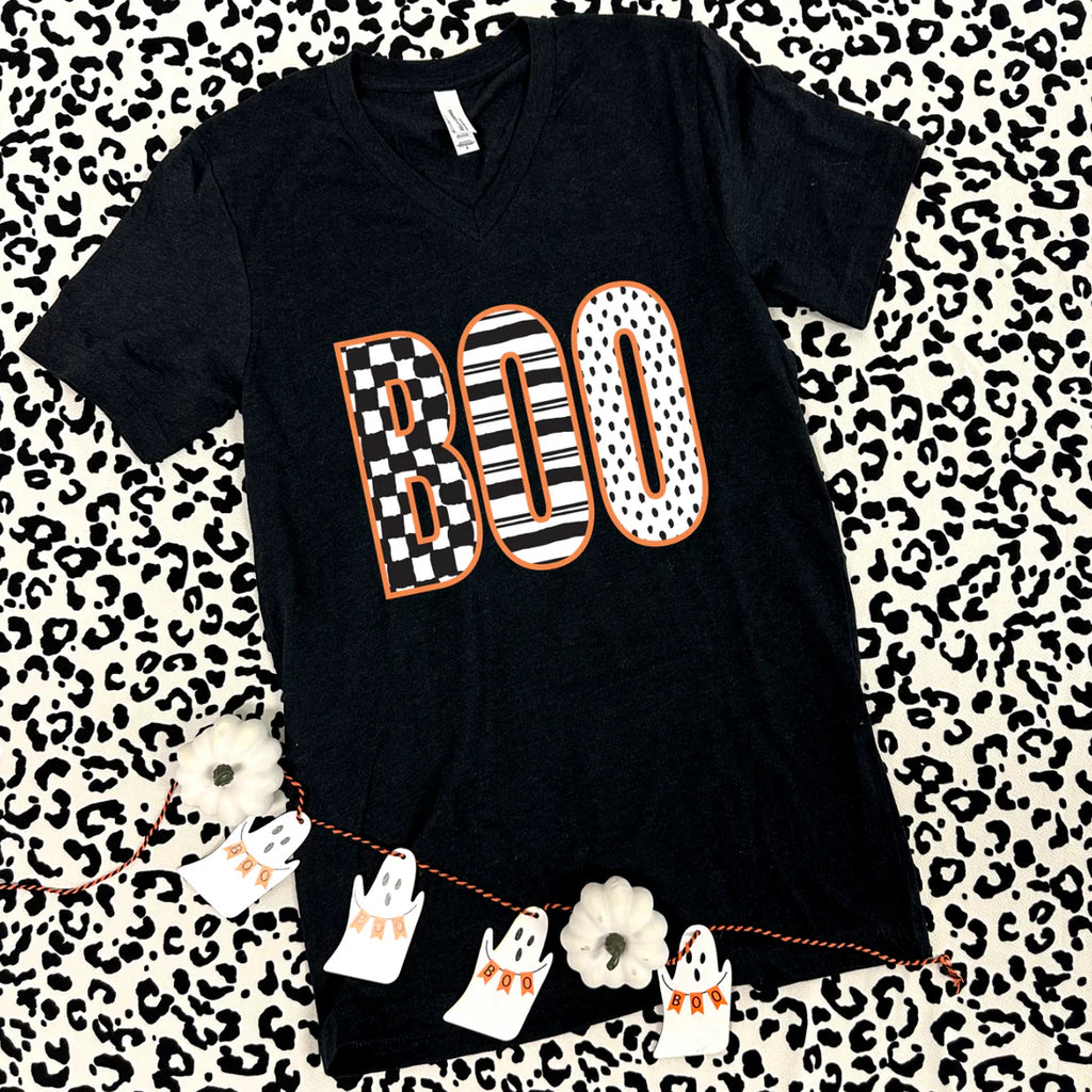 BOO Black and White Patterns by Calamity jane's Apparel