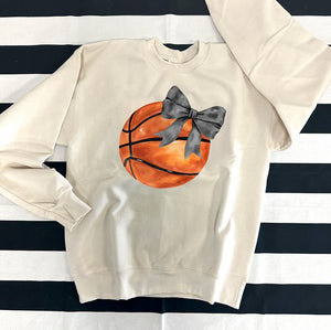 CJ Basketball Coquette Black Bow Graphic Sweatshirt