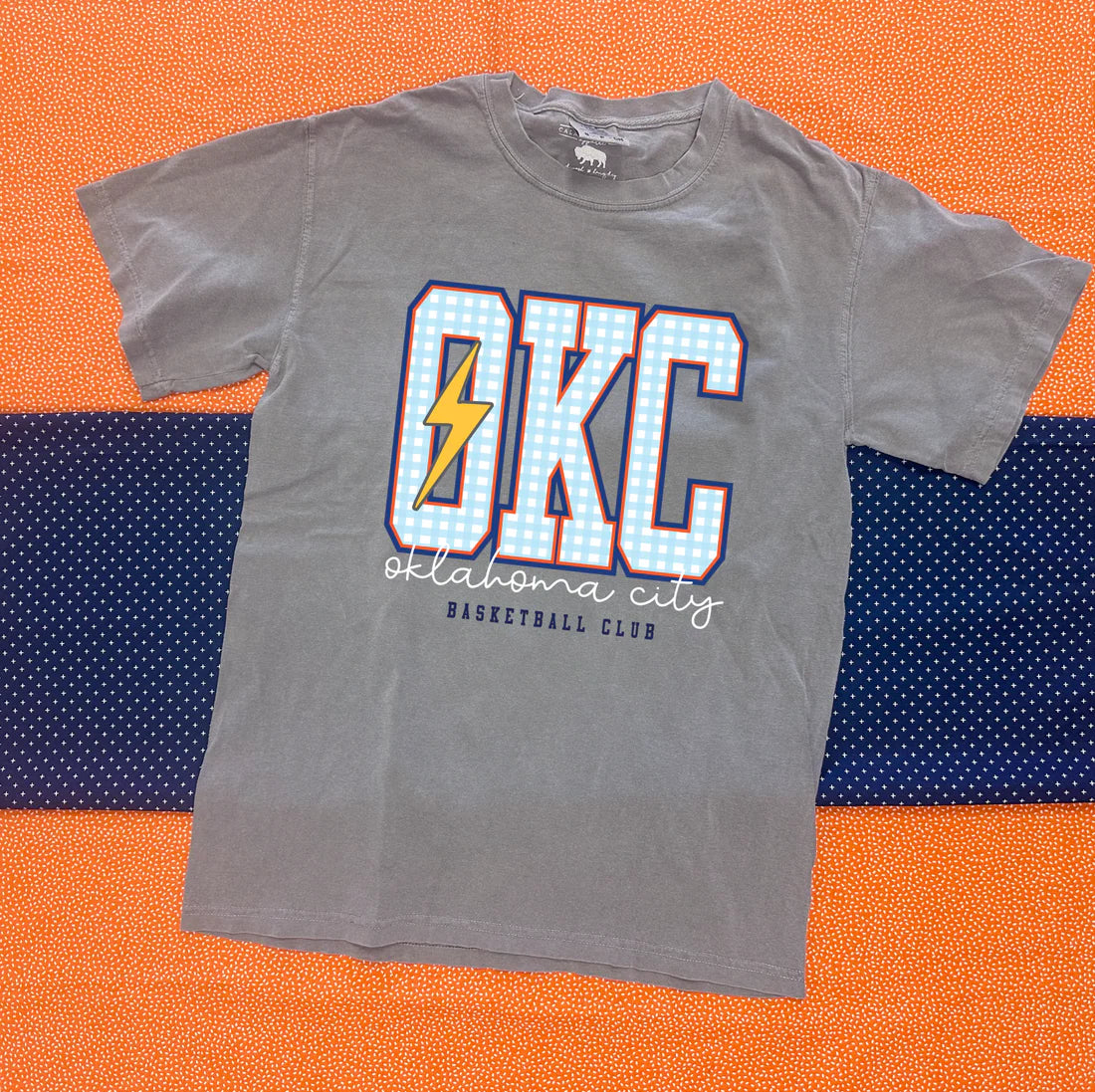 OKC Gingham Graphic Tee