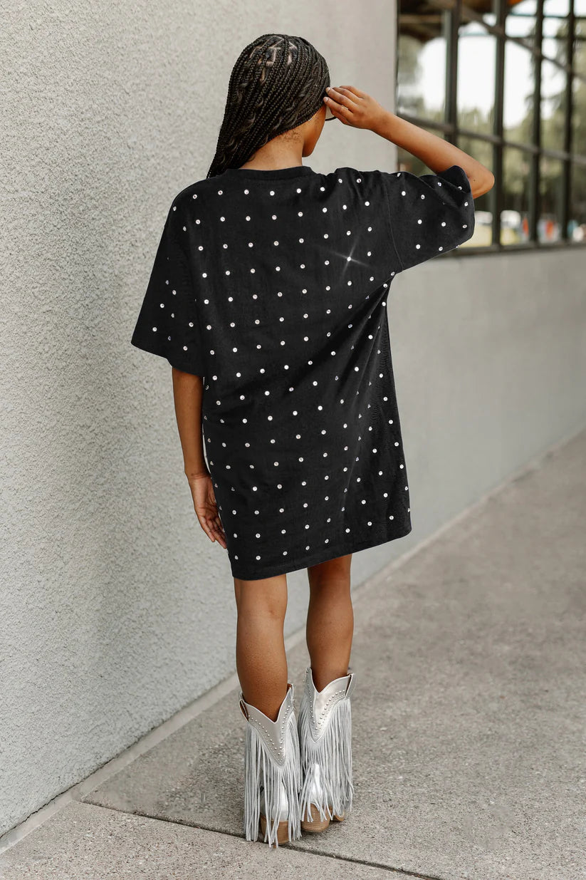 GC OU Game Changing All-Over Rhinestone Dress