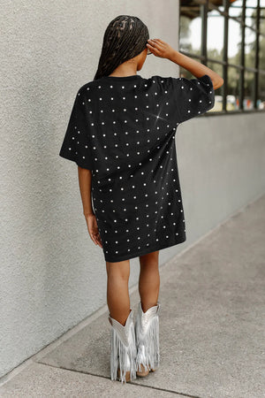 GC OU Game Changing All-Over Rhinestone Dress