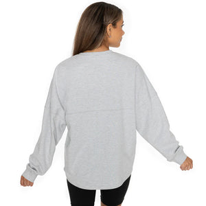 OKLAHOMA SOONERS BIG GOALS RELAXED FIT LONG SLEEVE FRENCH TERRY PULLOVER