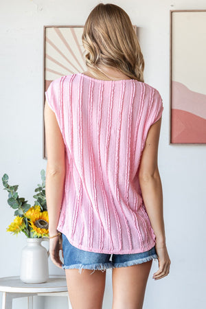 Martie Textured Cap Sleeve Top