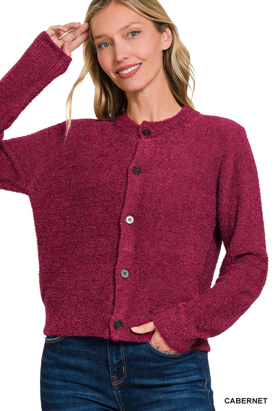 Zenana Button Sweater Cardigan