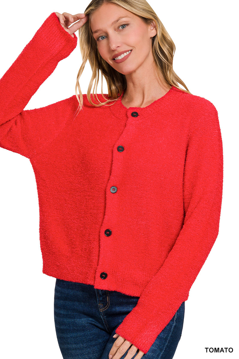 Zenana Button Sweater Cardigan