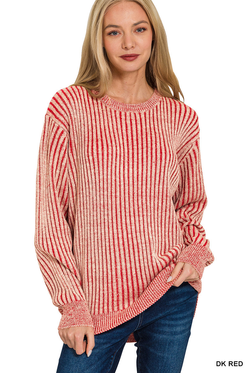 Zenana Curved Hem Sweater