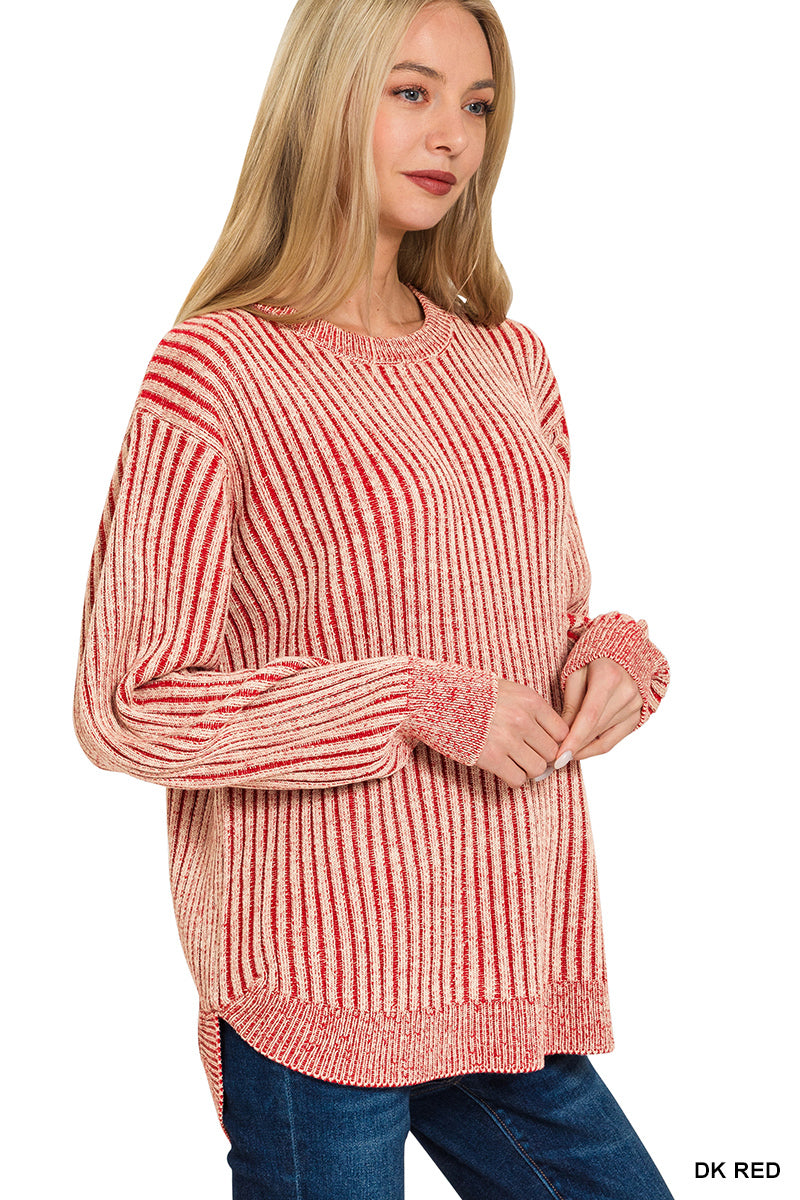 Zenana Curved Hem Sweater