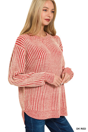 Zenana Curved Hem Sweater