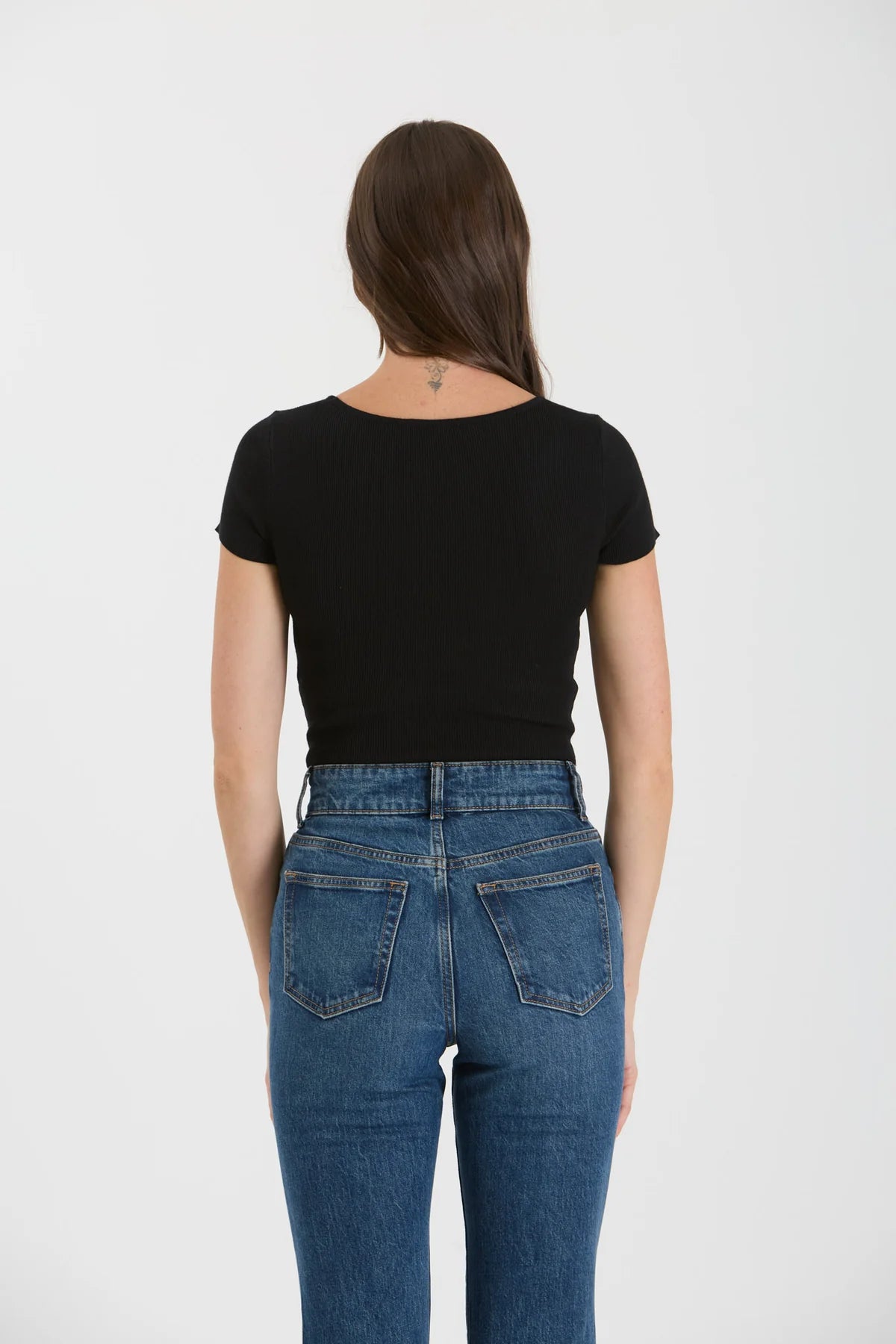 Rhinestone Bow Keyhole Sweater