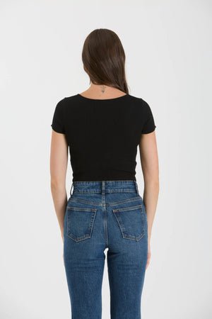 Rhinestone Bow Keyhole Sweater