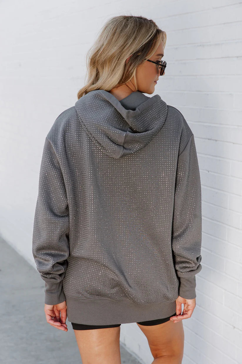 GC OU Sideline Shimmer Rhinestone Hooded Sweatshirt