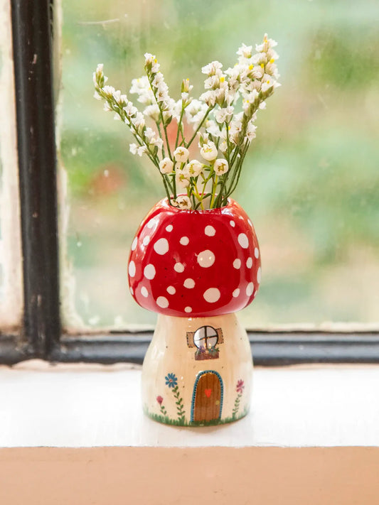 Cutest Little Bud Vase - Mushroom